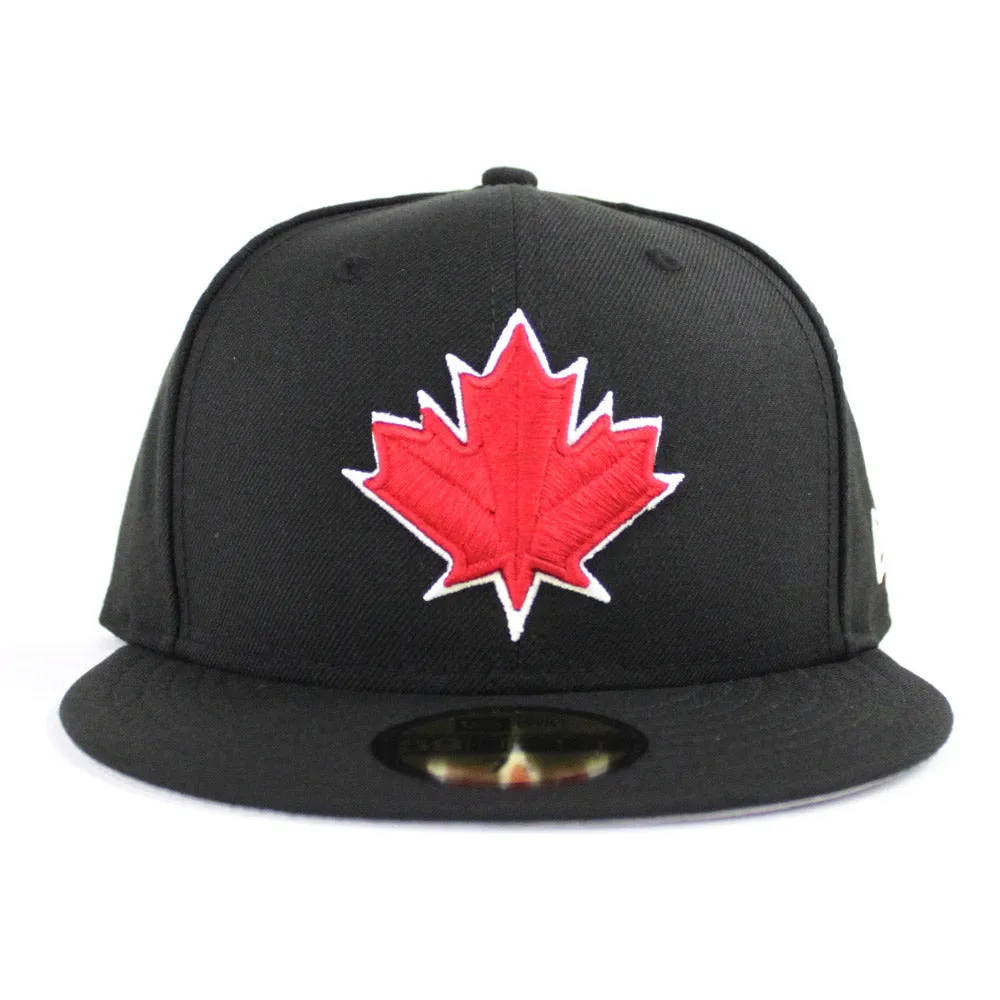 Maple Leaf New Era 59Fifty Fitted Hat (Black Gray Under Brim)