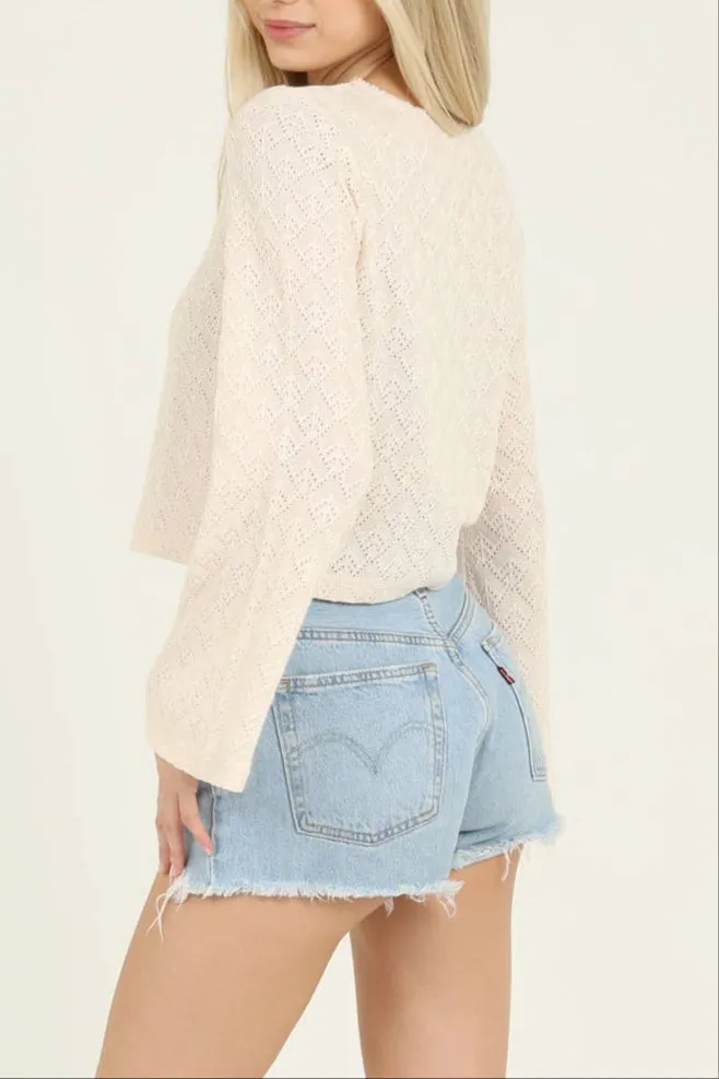 Margauex Open Knit Top