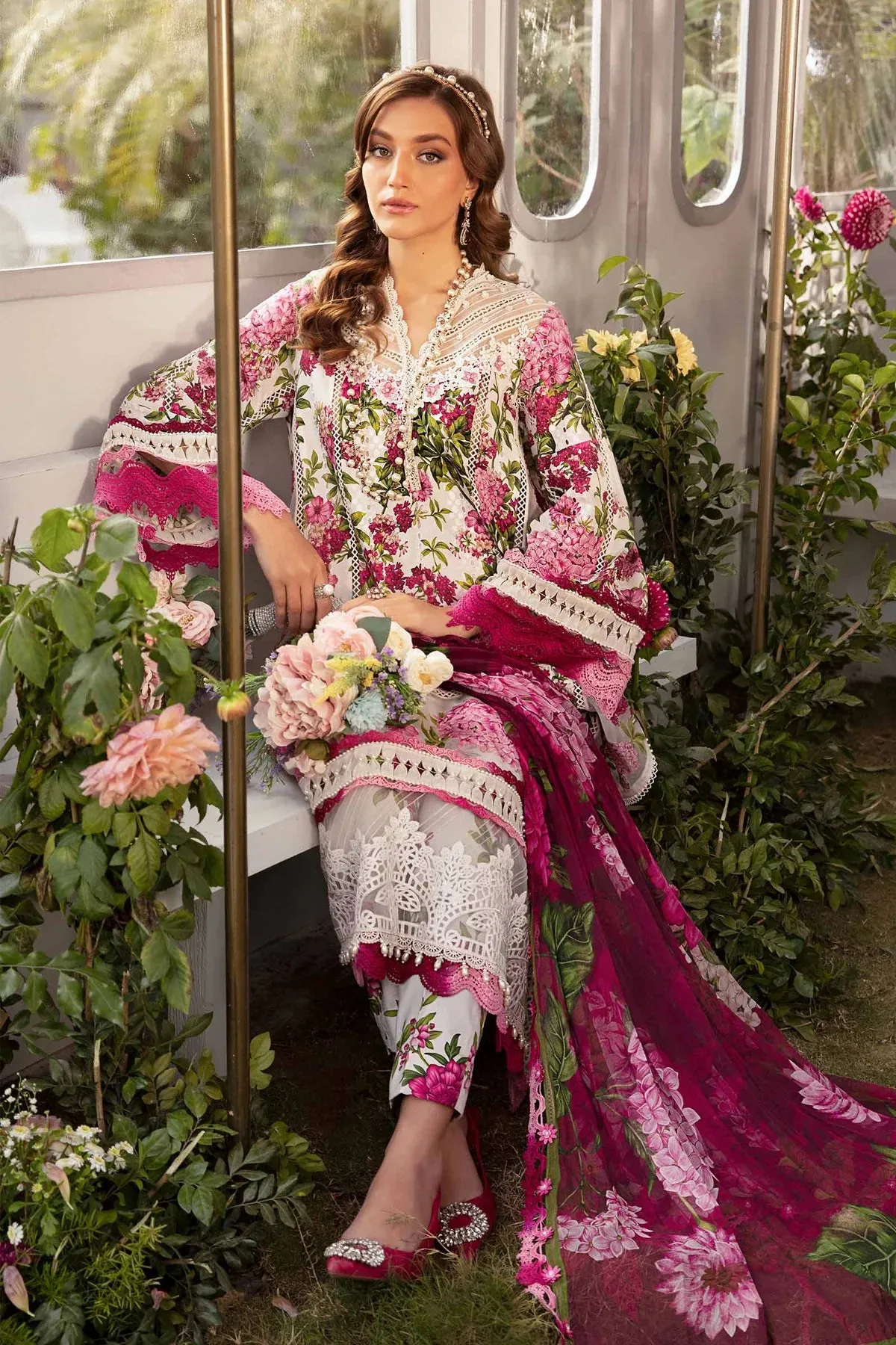 Maria.B Lawn Embroidered Unstitched MPrints MPT-2102-A