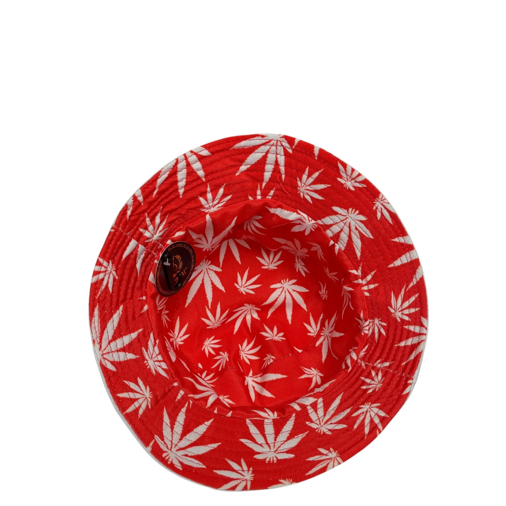 Marijuana Weed Leaf Bucket Hat, Reversible, Hip Hop Street Style