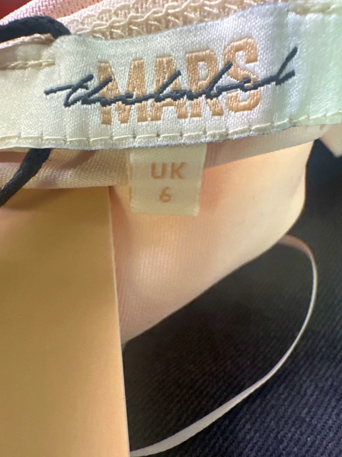 Mars The Label Off White Mesh Sleeve Knot Detail Co Ord UK 6