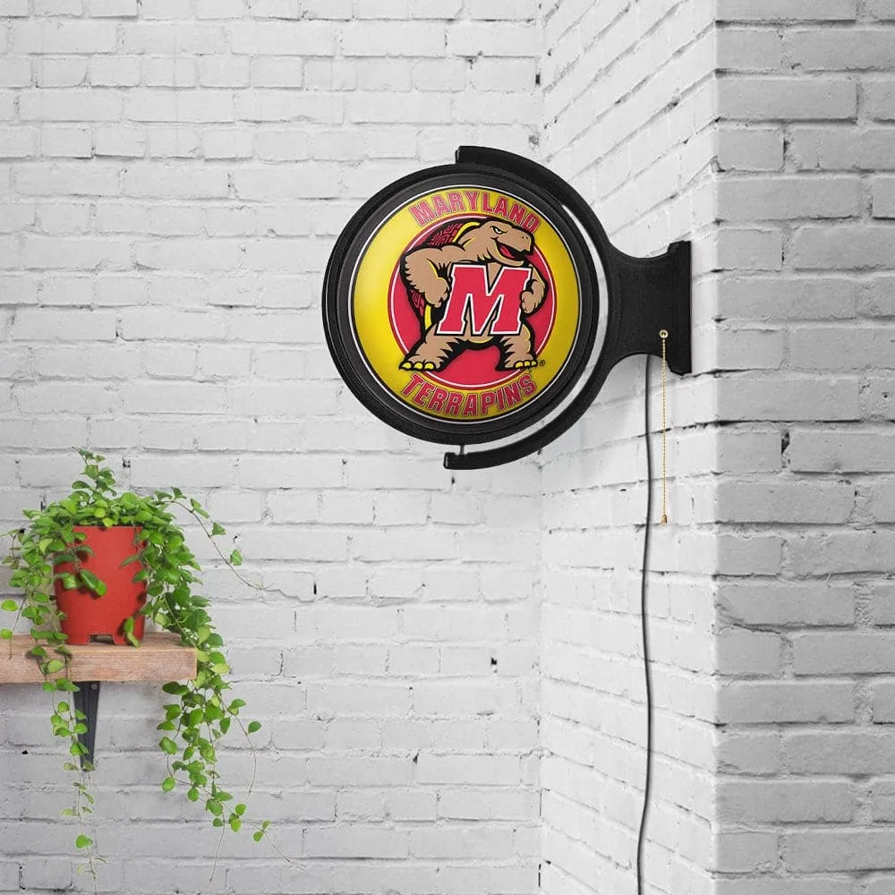 Maryland Terripans: Mascot - Original Round Rotating Lighted Wall Sign