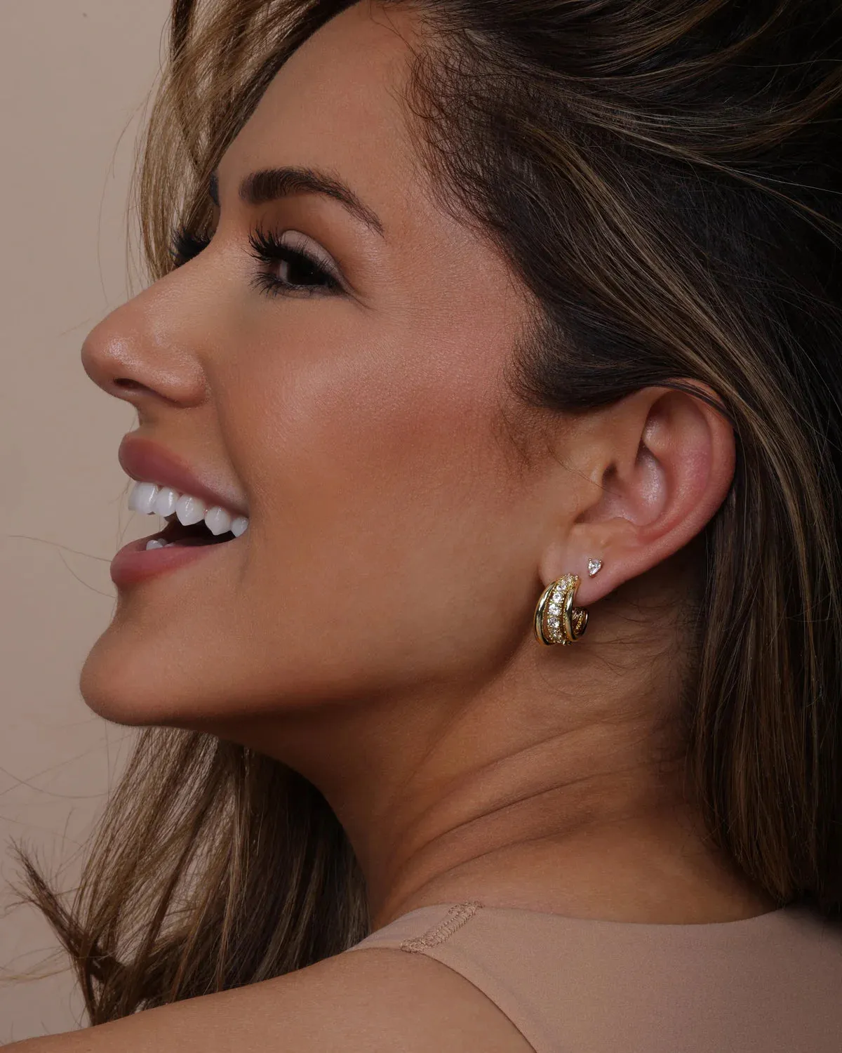 Melinda Maria "Oh She Fancy" Smooth & Diamond Hoops