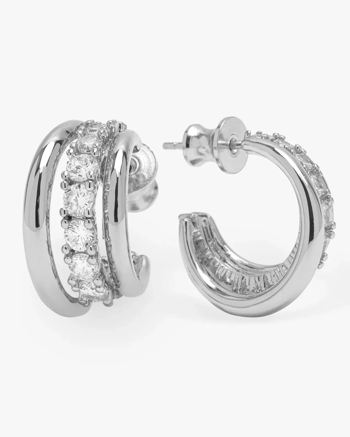 Melinda Maria "Oh She Fancy" Smooth & Diamond Hoops