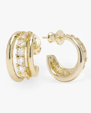 Melinda Maria "Oh She Fancy" Smooth & Diamond Hoops