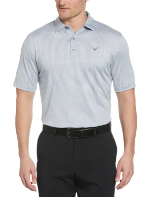 Mens Heather Micro Stripe Golf Polo