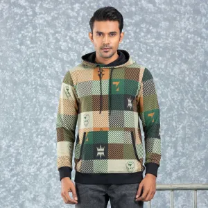 Mens Hoodie- Black Aop
