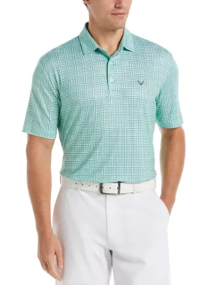 Mens Plaid Golf Polo