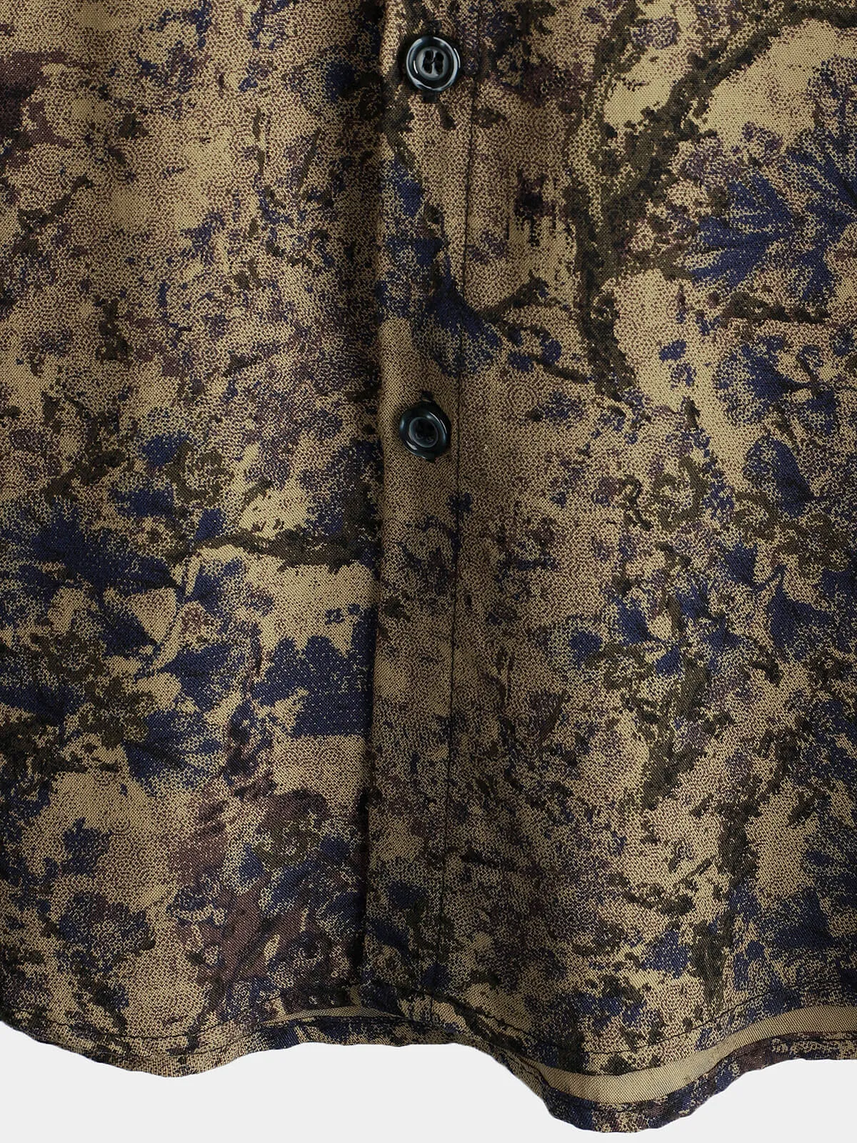 Men's Retro Floral Print Casual Short Sleeve Holiday Shirt