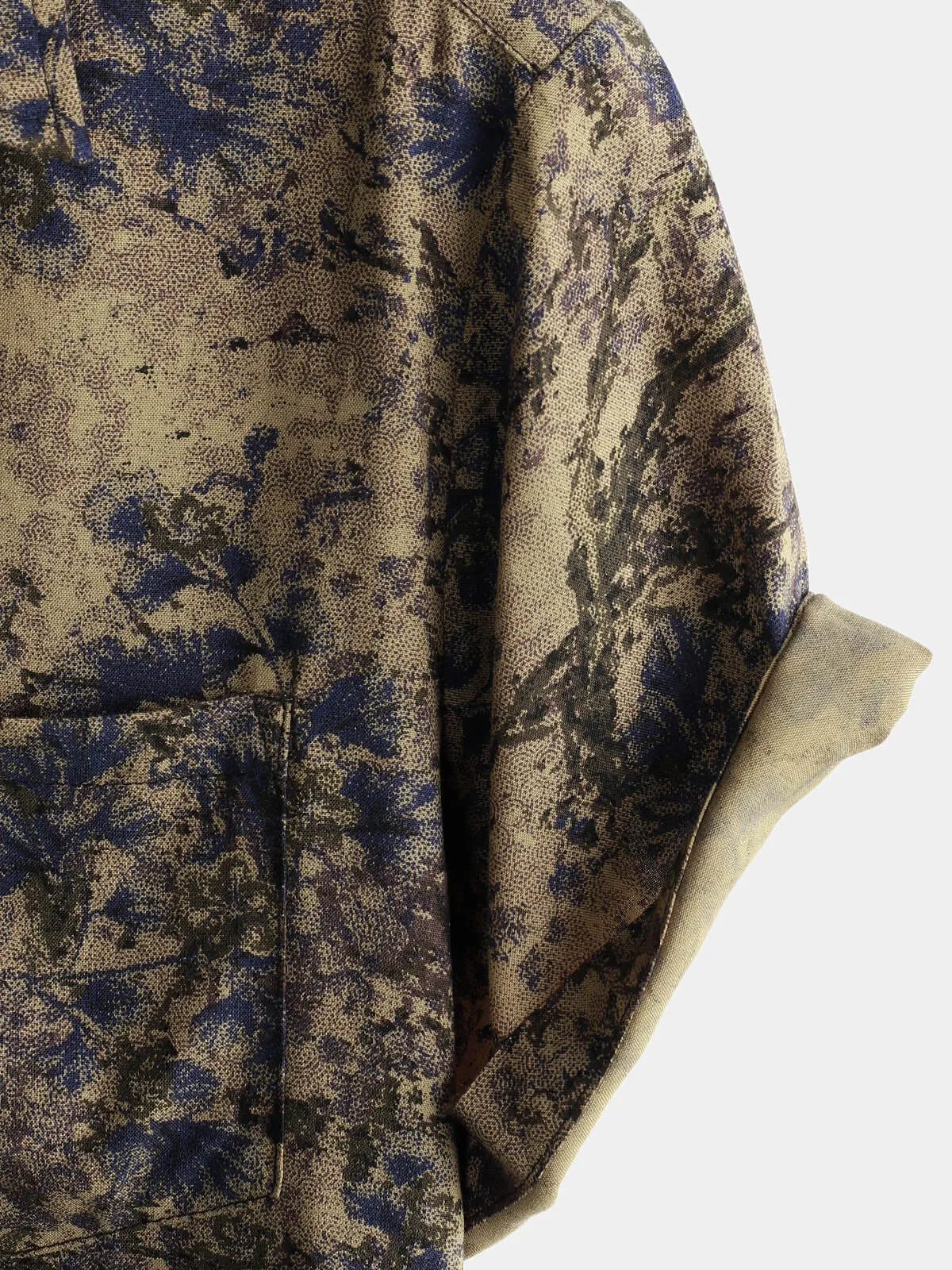 Men's Retro Floral Print Casual Short Sleeve Holiday Shirt