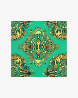 Men's Silk Paisley Pocket Square - The Forks