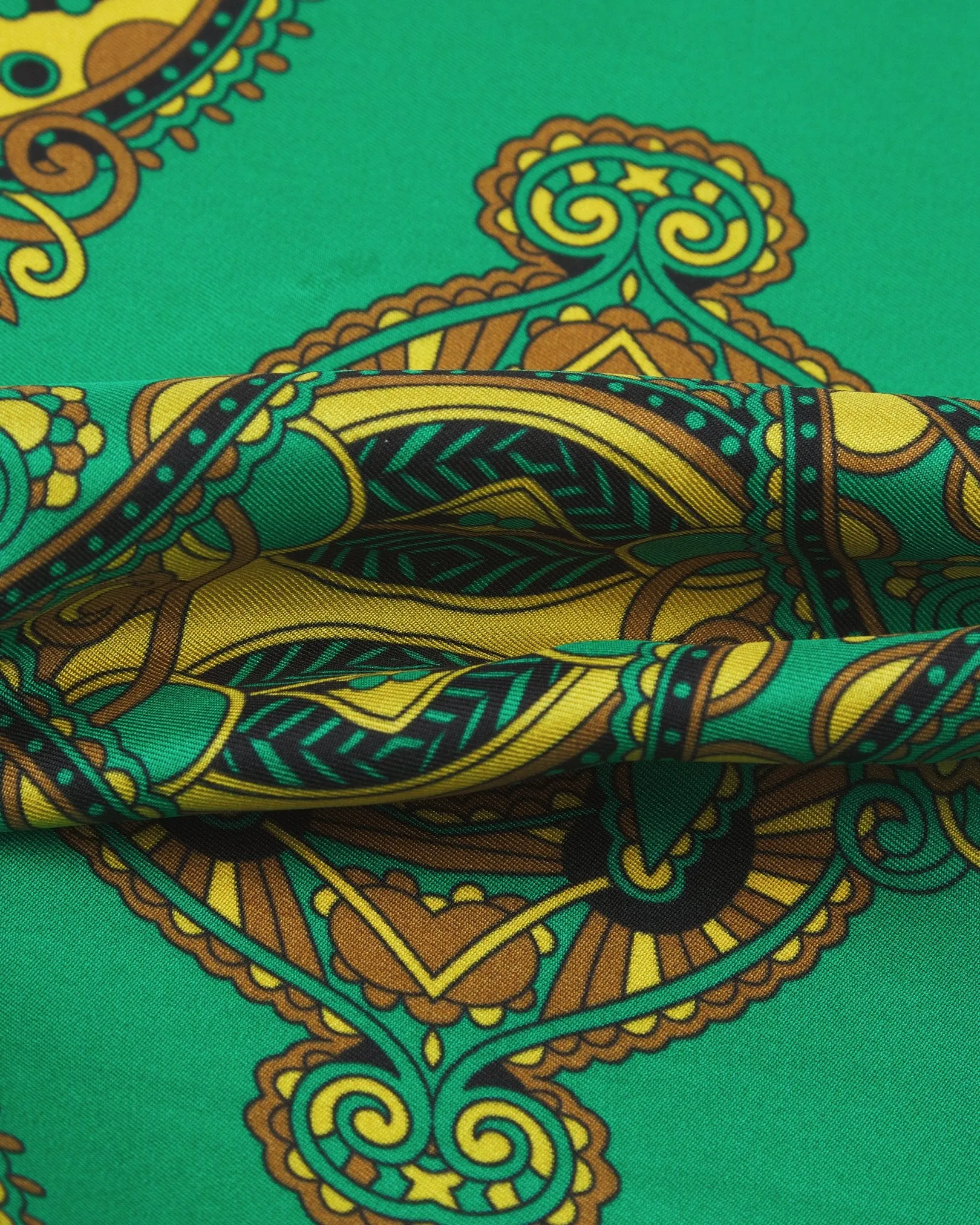 Men's Silk Paisley Pocket Square - The Forks