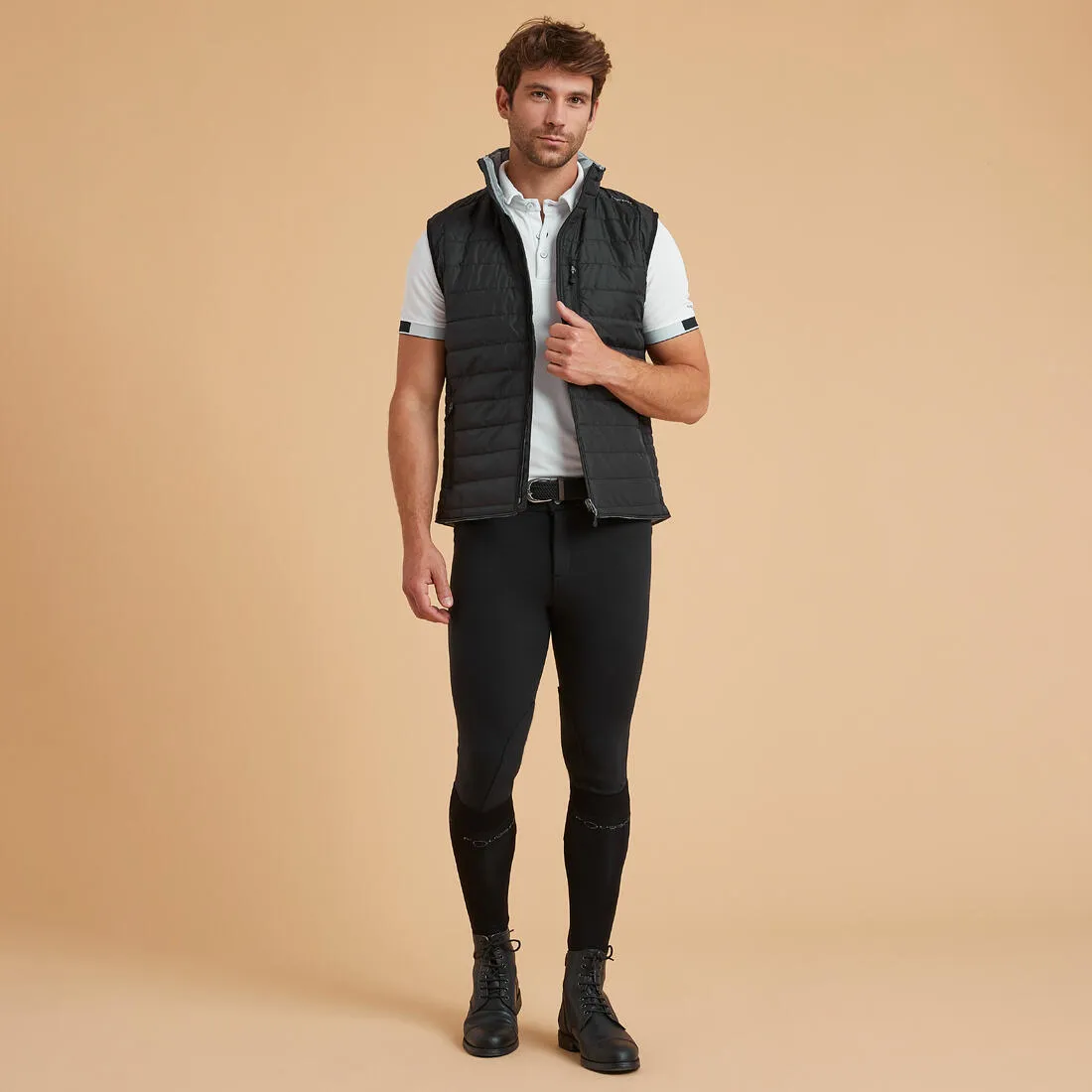 Men's Sleeveless Horse Riding Padded Jacket 100
