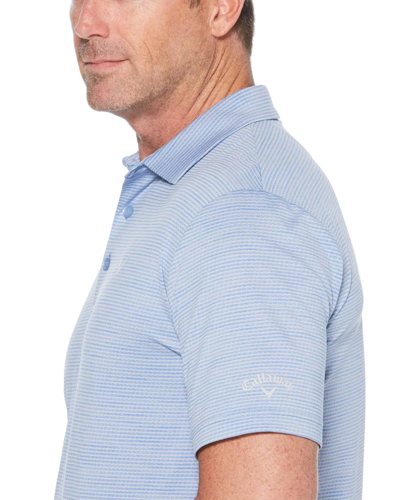 Mens Space Dye Jacquard Polo