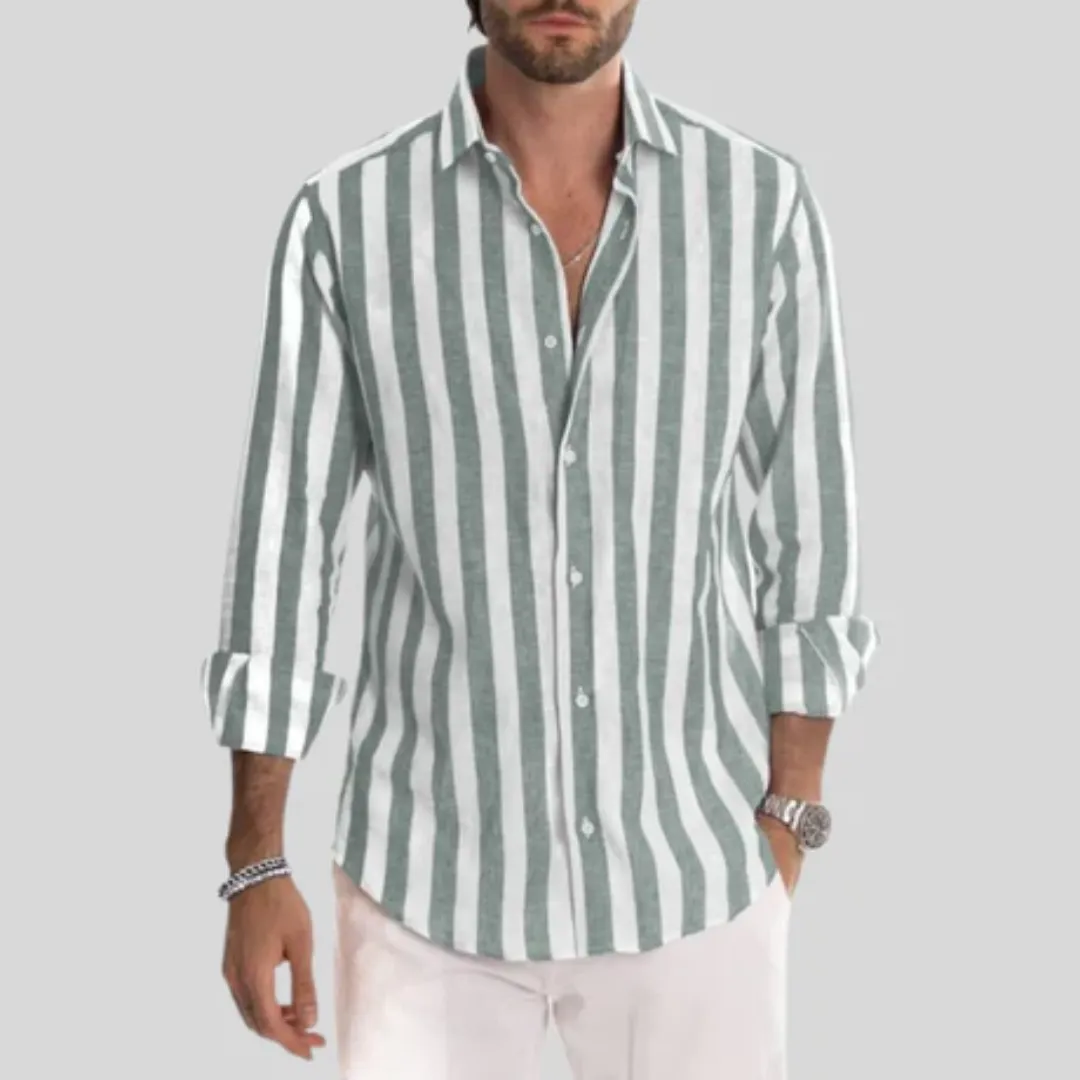 Men's Summer Stripe Shirt | Long Sleeve