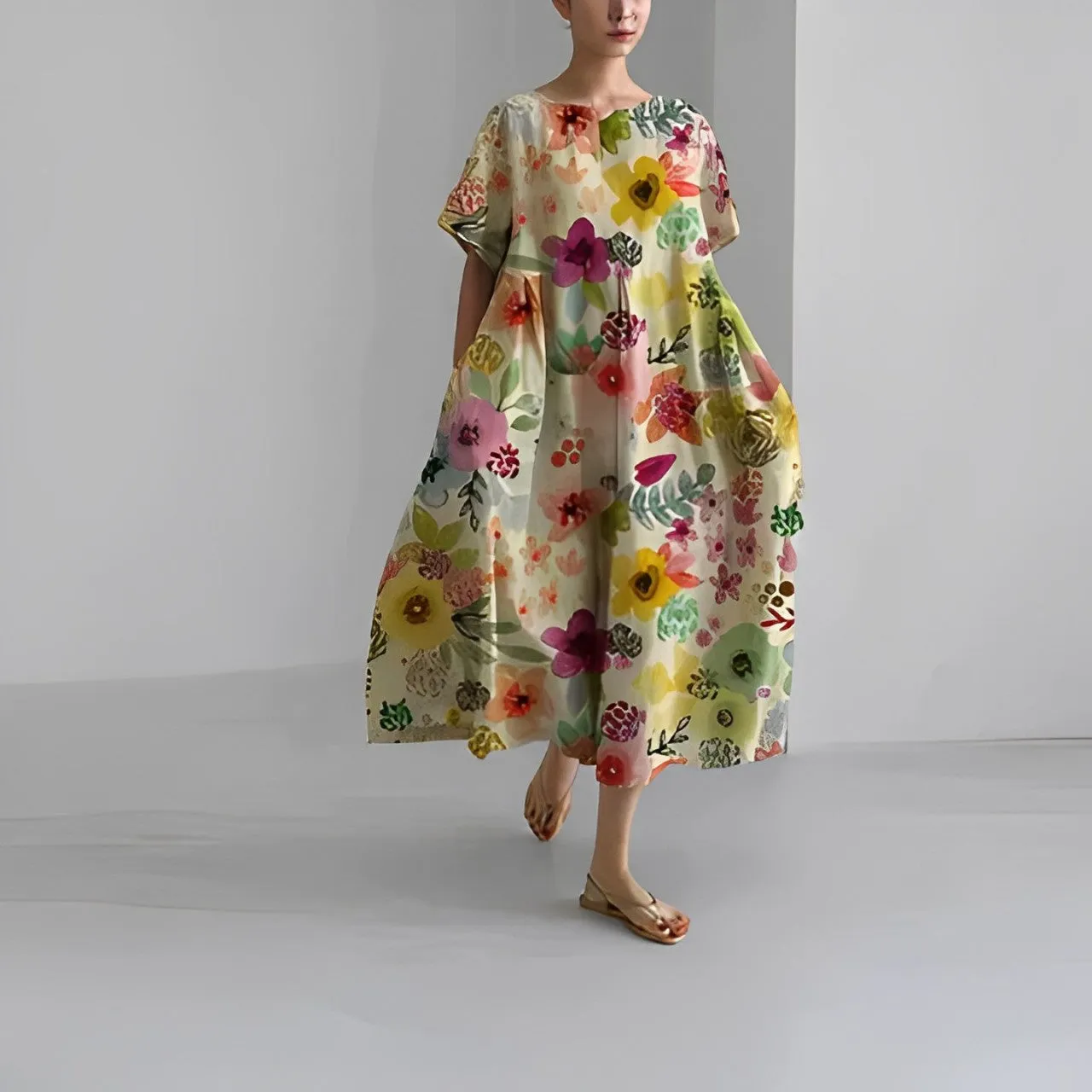 MERLYNN | COMFORTABLE FLORAL DRESS