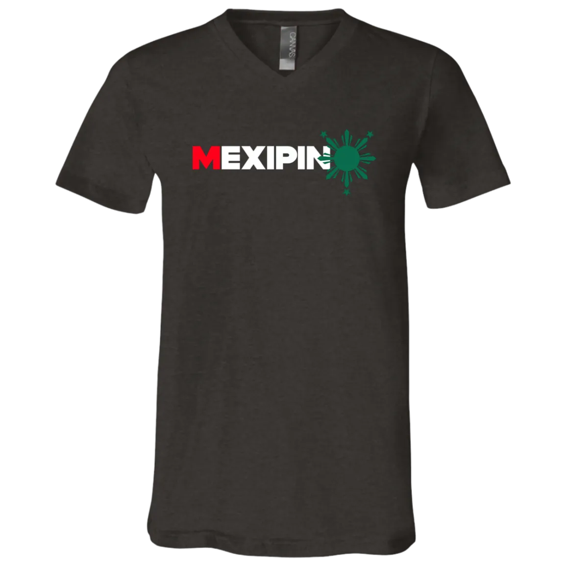 Mexipino with Sun Unisex Jersey V-Neck T-Shirt