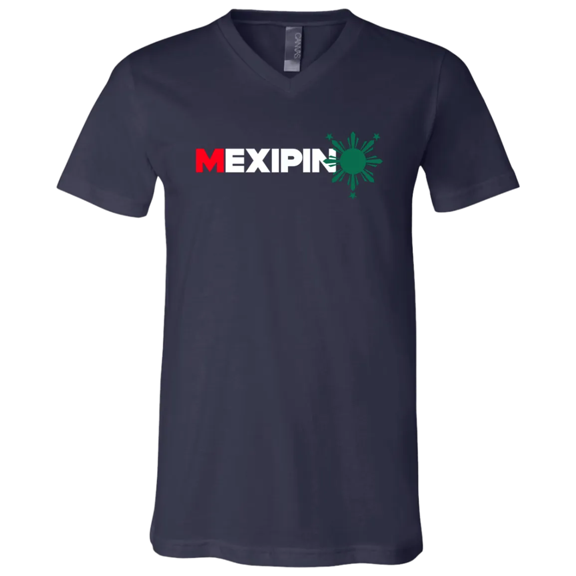 Mexipino with Sun Unisex Jersey V-Neck T-Shirt