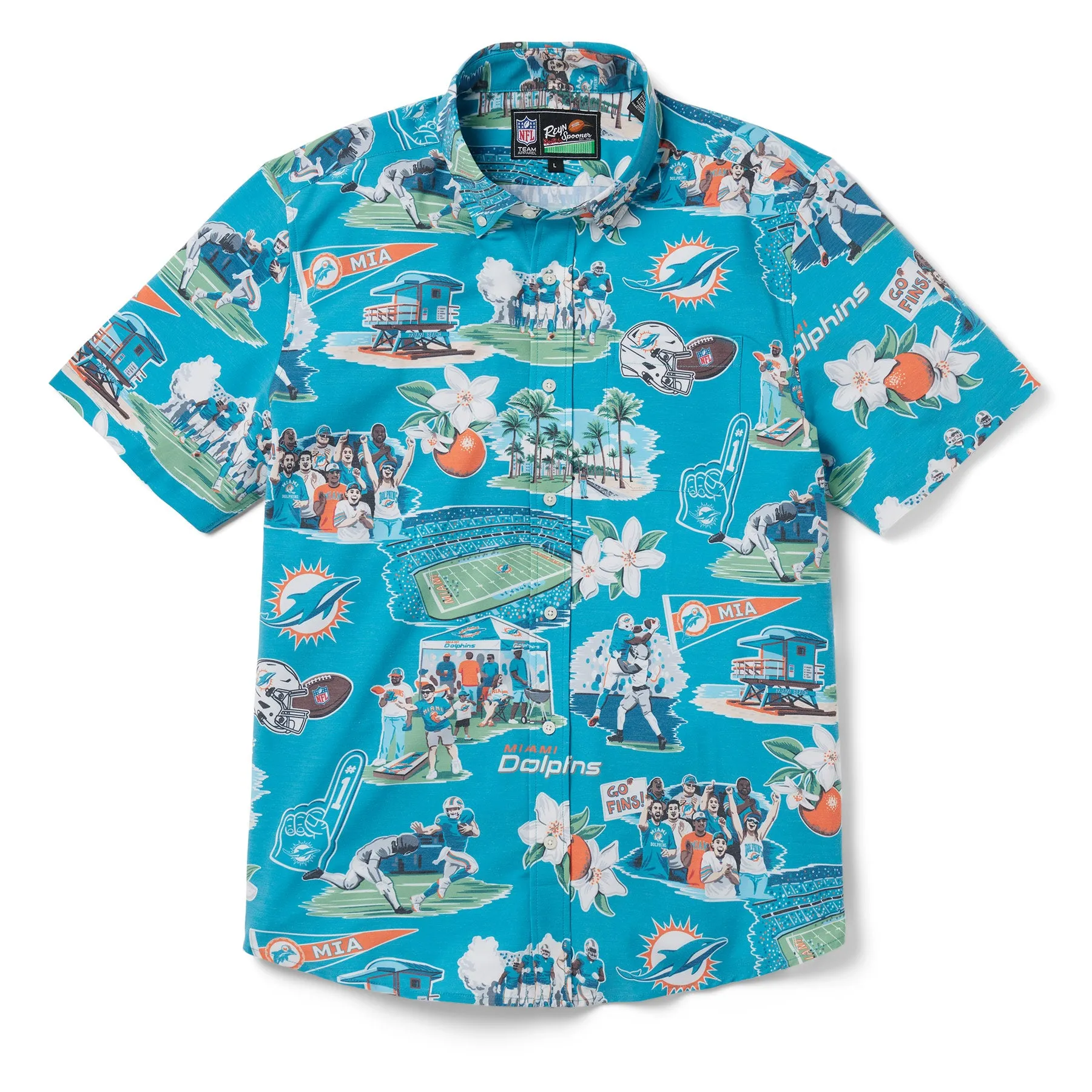 MIAMI DOLPHINS SCENIC PERFORMANCE BUTTON FRONT