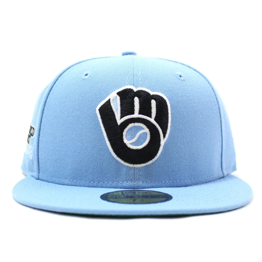 Milwaukee Brewers 1982 World Series New Era 59Fifty Fitted Hat (Glow in the Dark Sky Blue Green Under Brim)