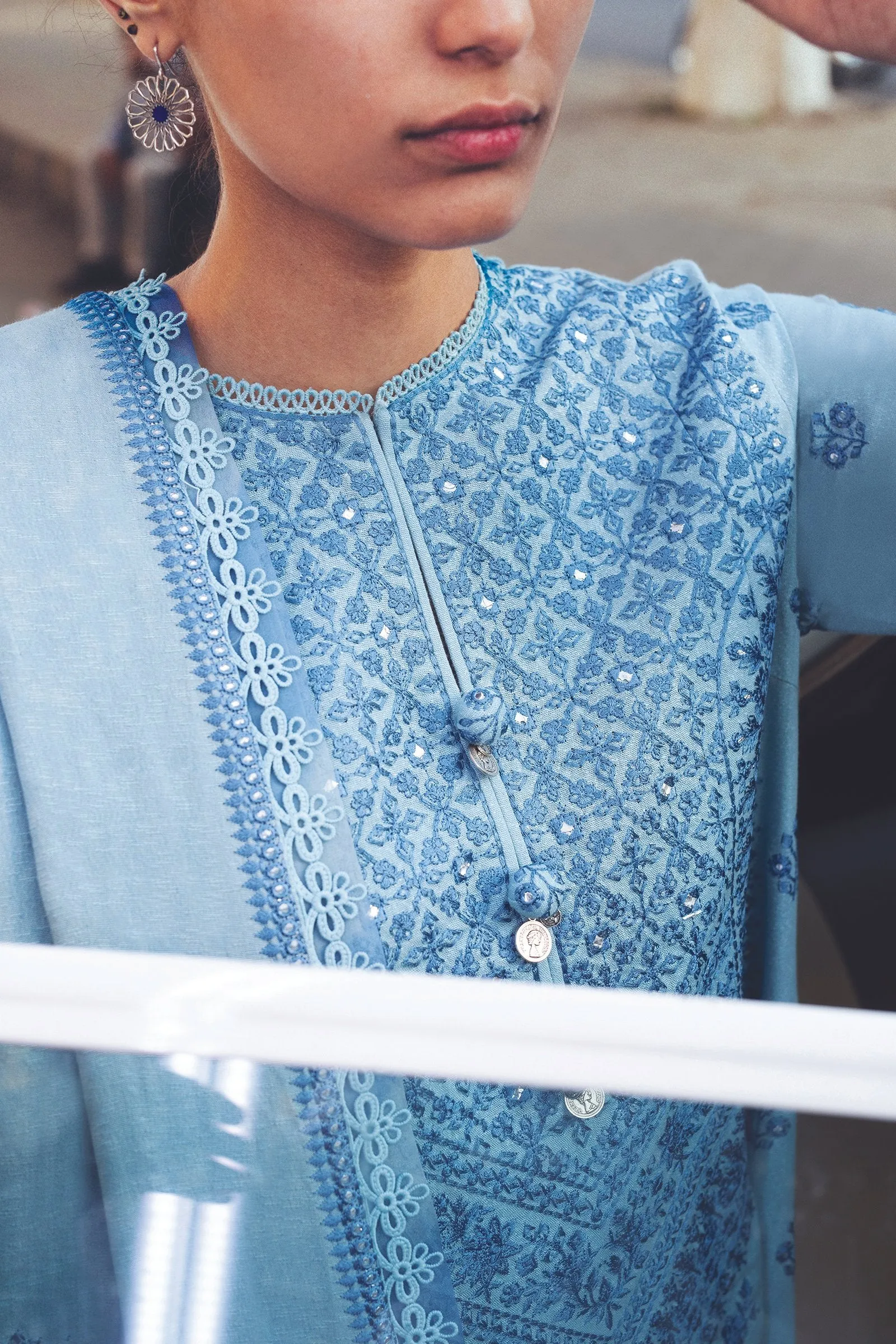 MINA (ZW21-05) |  Zaha Hamrahi Winter Collection 2021 | Unstitched Embroidered Karandi Suits