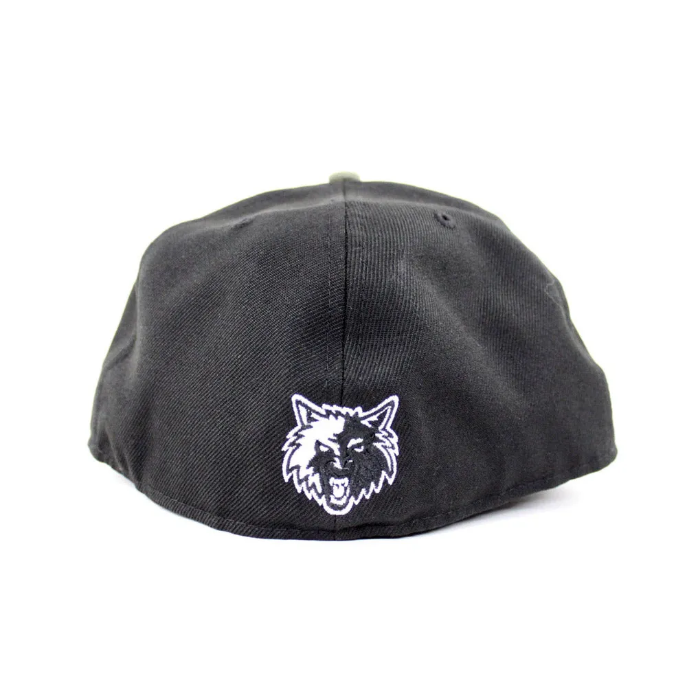 Minnesota TimberWolves New Era 59Fifty Fitted Hat (FOAMPOSITE PRO SEQUOIA Gray Under Brim)