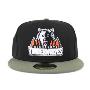 Minnesota TimberWolves New Era 59Fifty Fitted Hat (FOAMPOSITE PRO SEQUOIA Gray Under Brim)