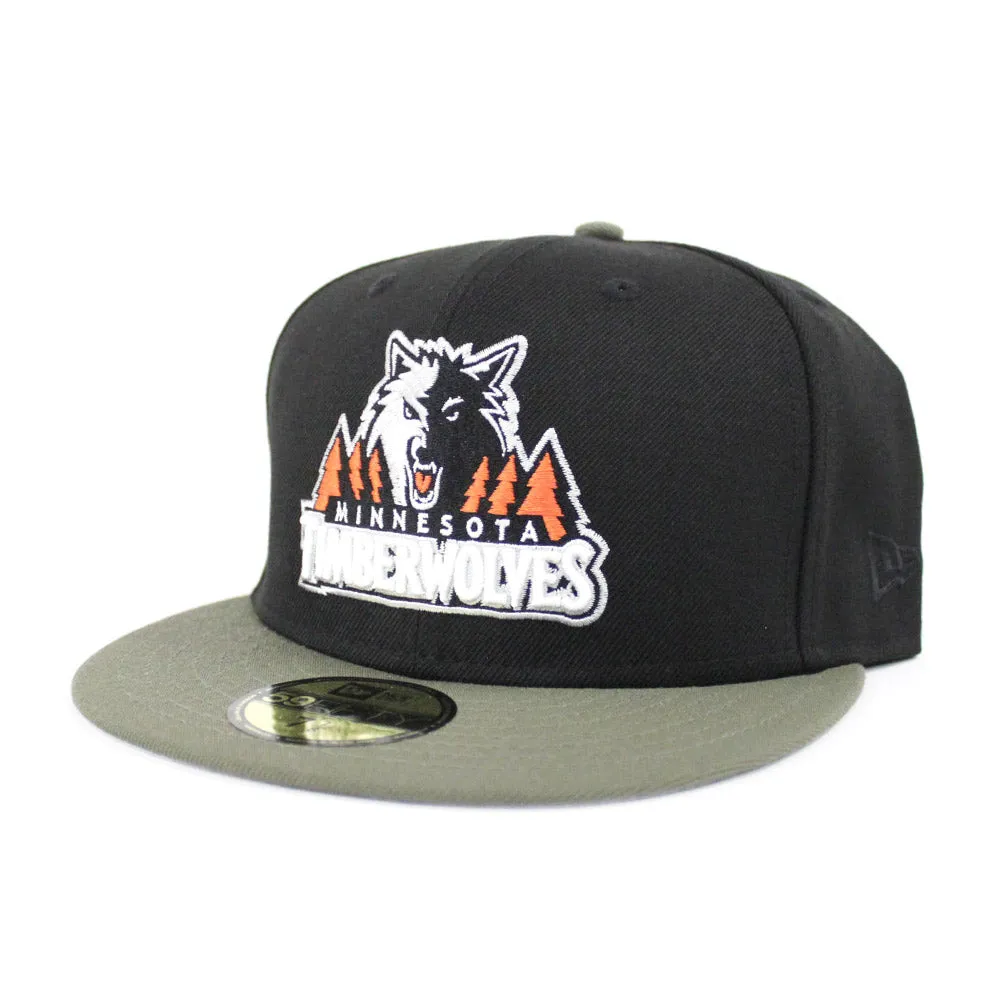 Minnesota TimberWolves New Era 59Fifty Fitted Hat (FOAMPOSITE PRO SEQUOIA Gray Under Brim)
