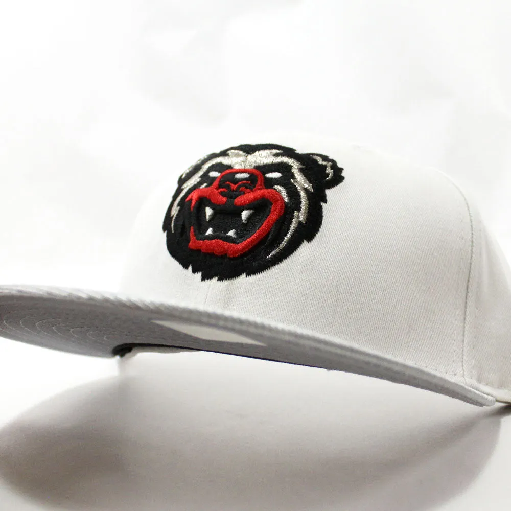 MOBILE BAYBEARS New Era 59Fifty Fitted Hat (White Red M Silver Gray Under Brim)
