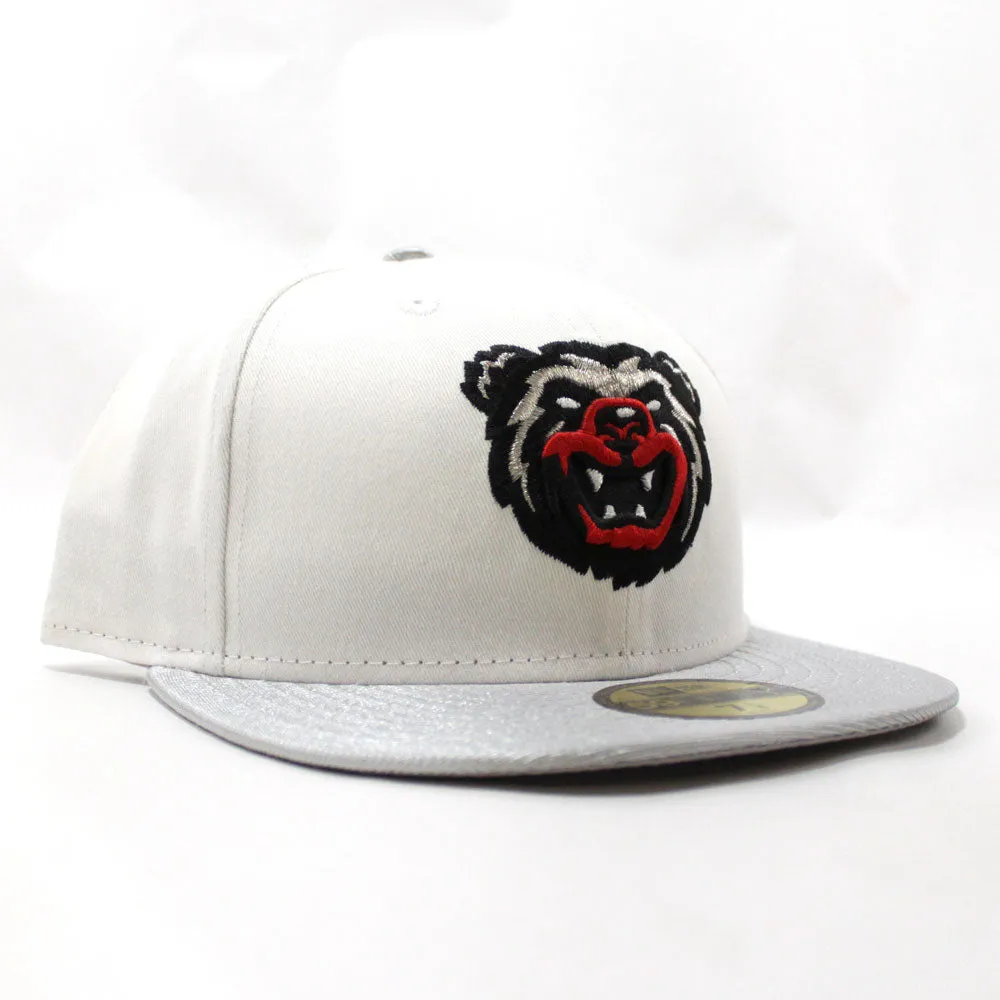 MOBILE BAYBEARS New Era 59Fifty Fitted Hat (White Red M Silver Gray Under Brim)