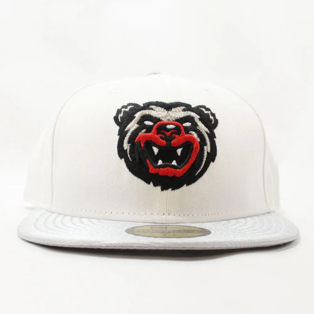 MOBILE BAYBEARS New Era 59Fifty Fitted Hat (White Red M Silver Gray Under Brim)