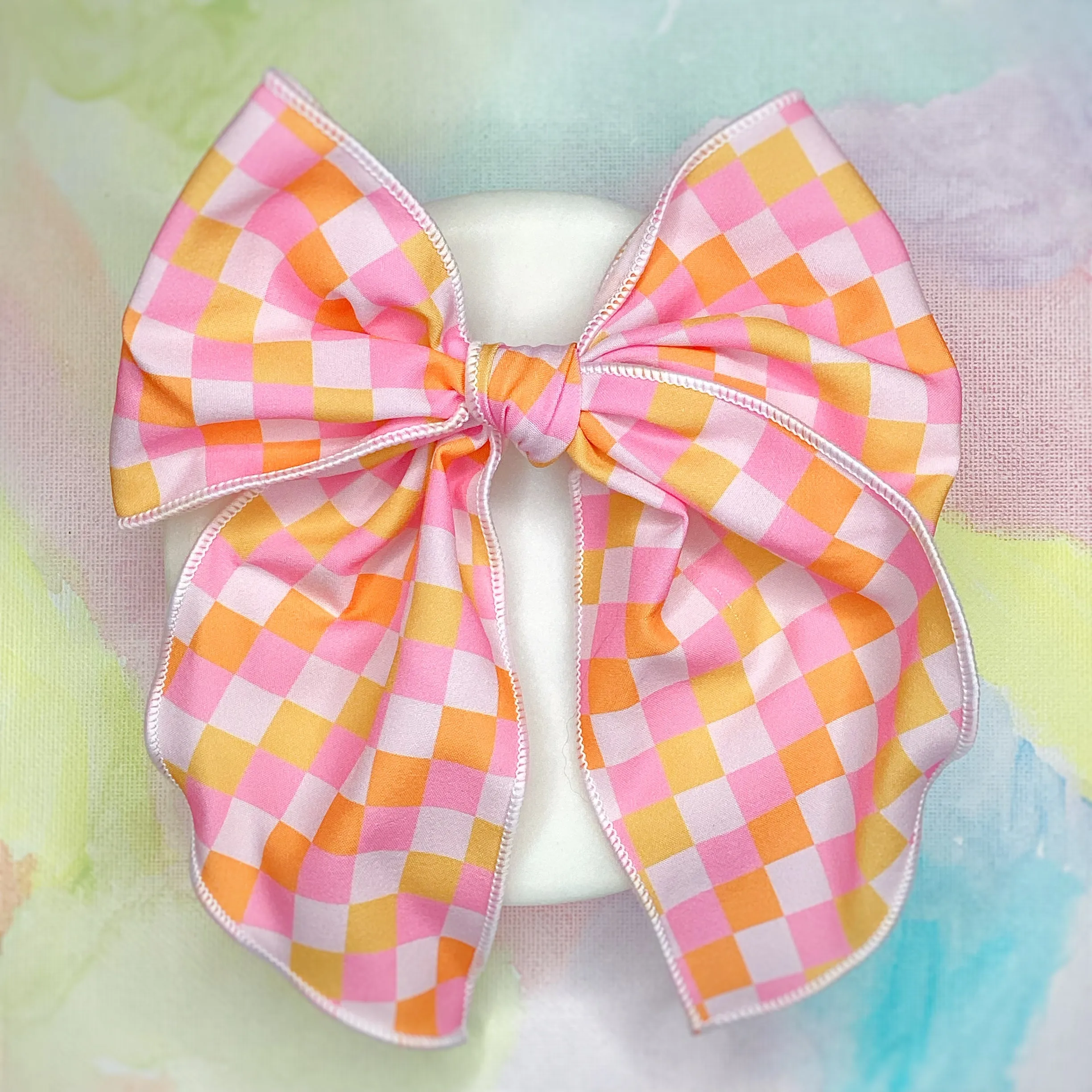 Mod Checkerboard Bow Strip, Headband, Baby Headwrap and Scrunchie Collection