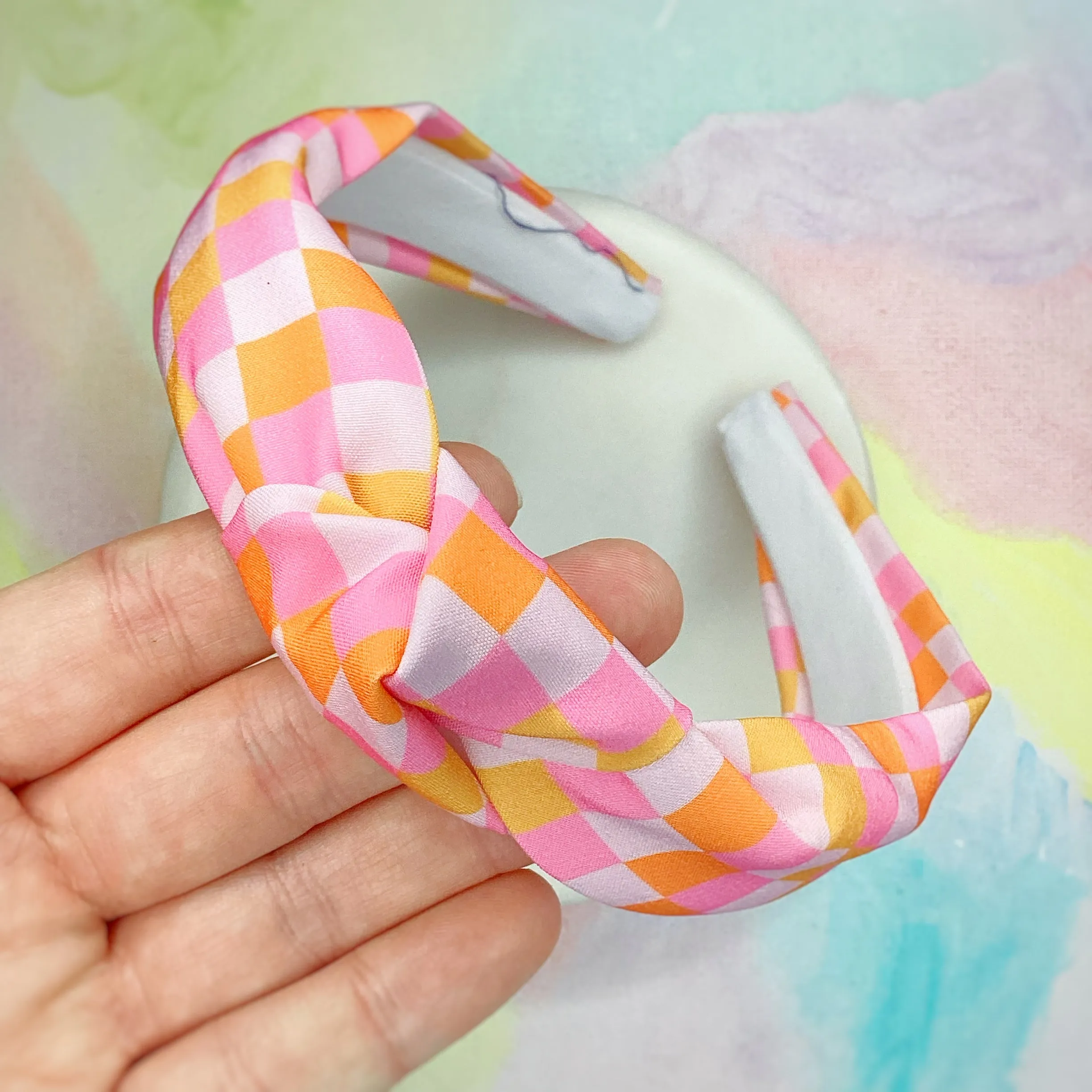 Mod Checkerboard Bow Strip, Headband, Baby Headwrap and Scrunchie Collection