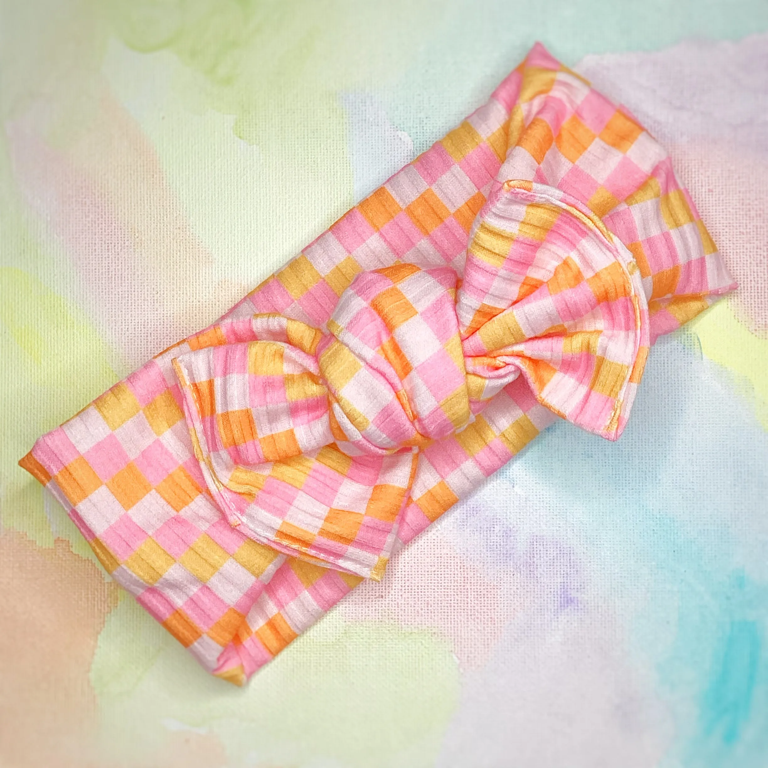 Mod Checkerboard Bow Strip, Headband, Baby Headwrap and Scrunchie Collection