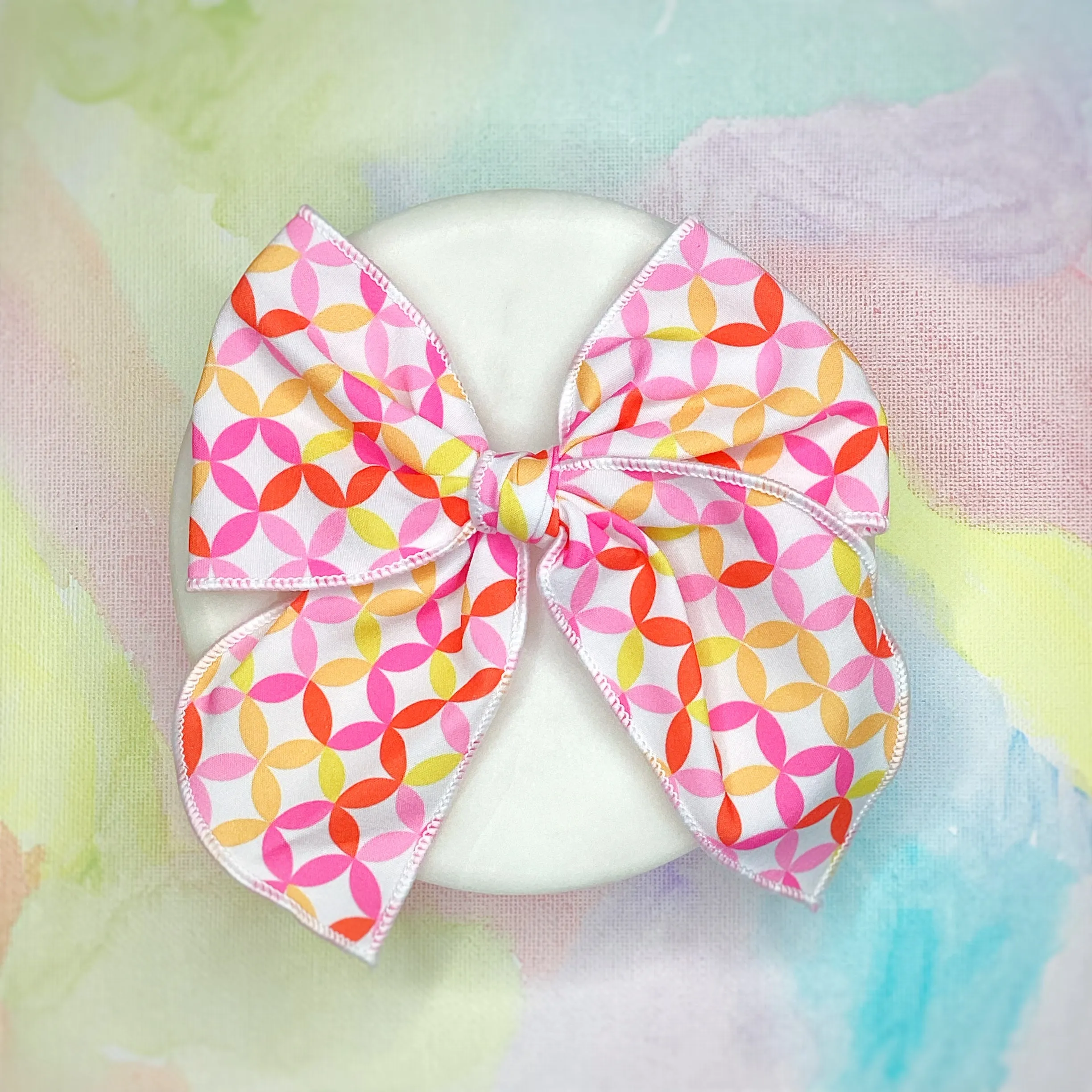 Mod Corals Bow Strip and Scrunchie Collection