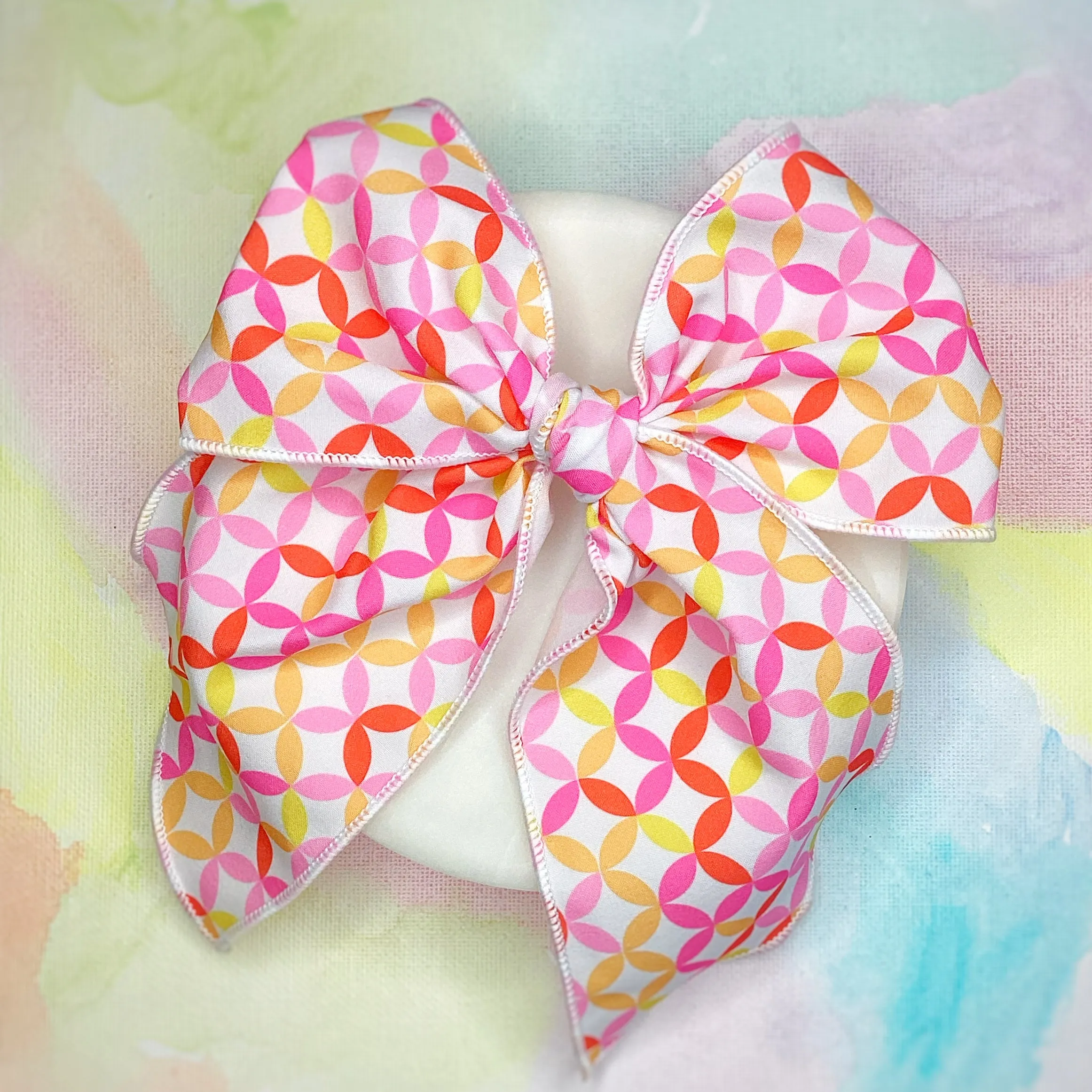 Mod Corals Bow Strip and Scrunchie Collection