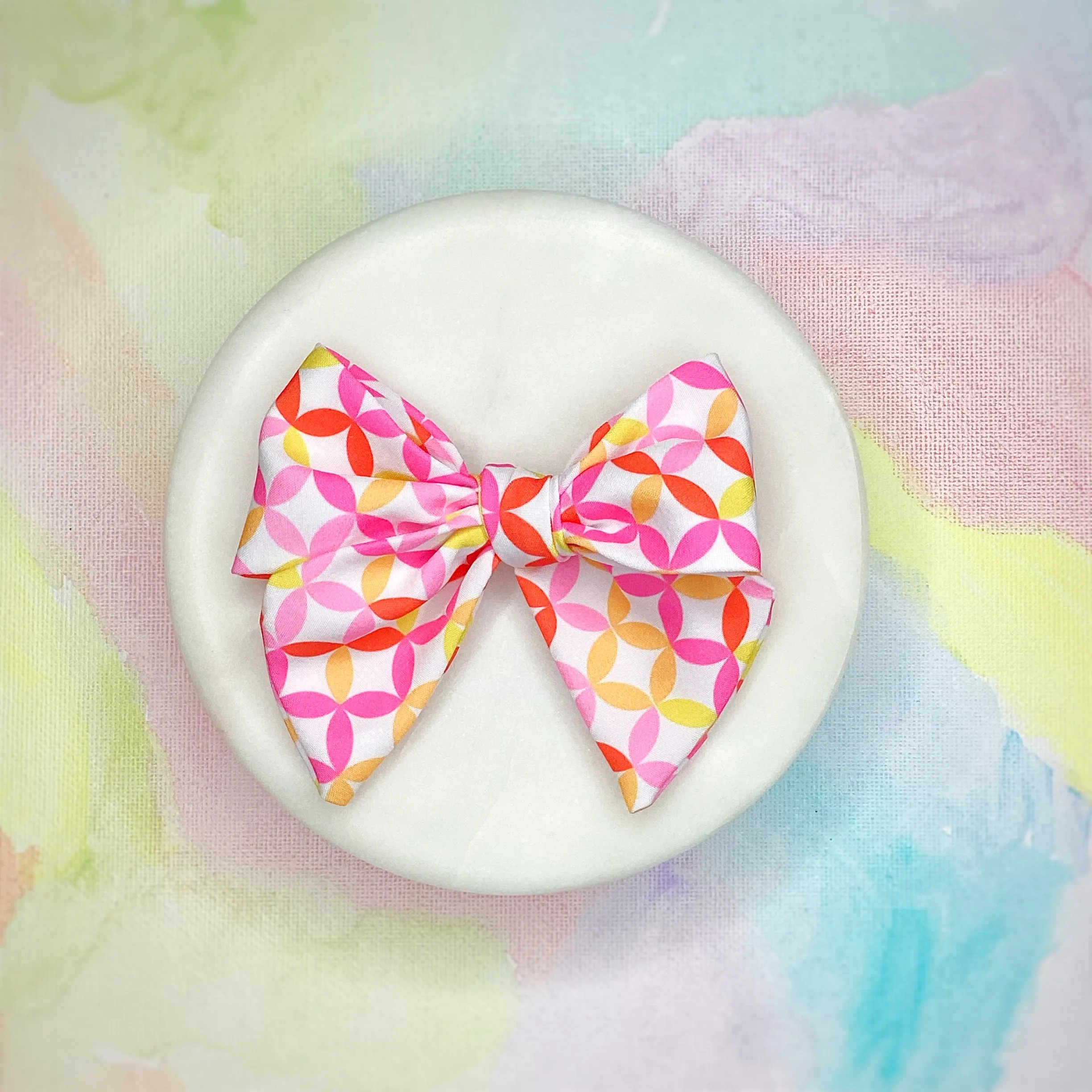 Mod Corals Bow Strip and Scrunchie Collection