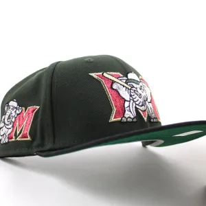 MODESTO AS ELEPHANT M HOMETOWN COLLECTION New Era 59Fifty Fitted Hat (SeaWeed Green Camo Green Under Brim)