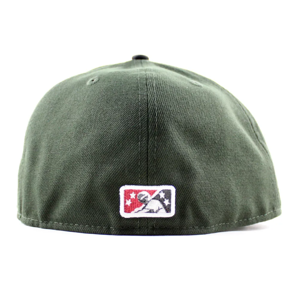 MODESTO AS ELEPHANT M HOMETOWN COLLECTION New Era 59Fifty Fitted Hat (SeaWeed Green Camo Green Under Brim)