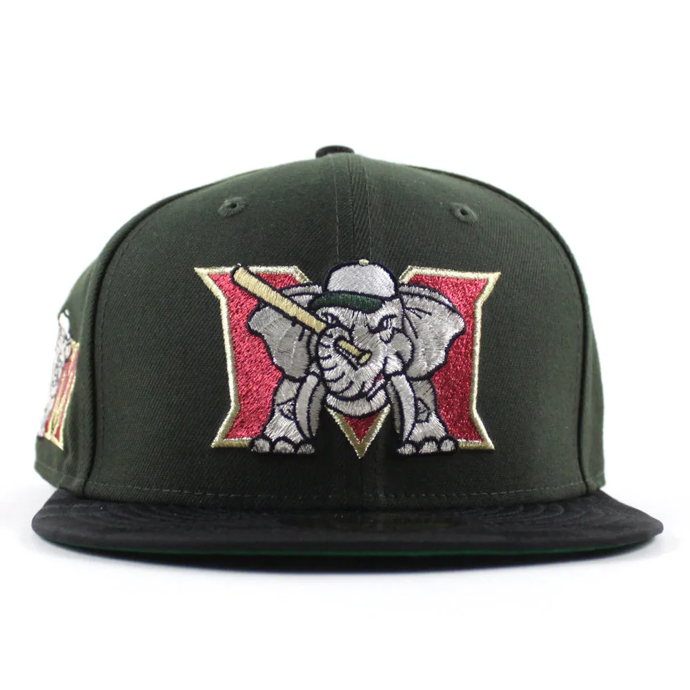 MODESTO AS ELEPHANT M HOMETOWN COLLECTION New Era 59Fifty Fitted Hat (SeaWeed Green Camo Green Under Brim)