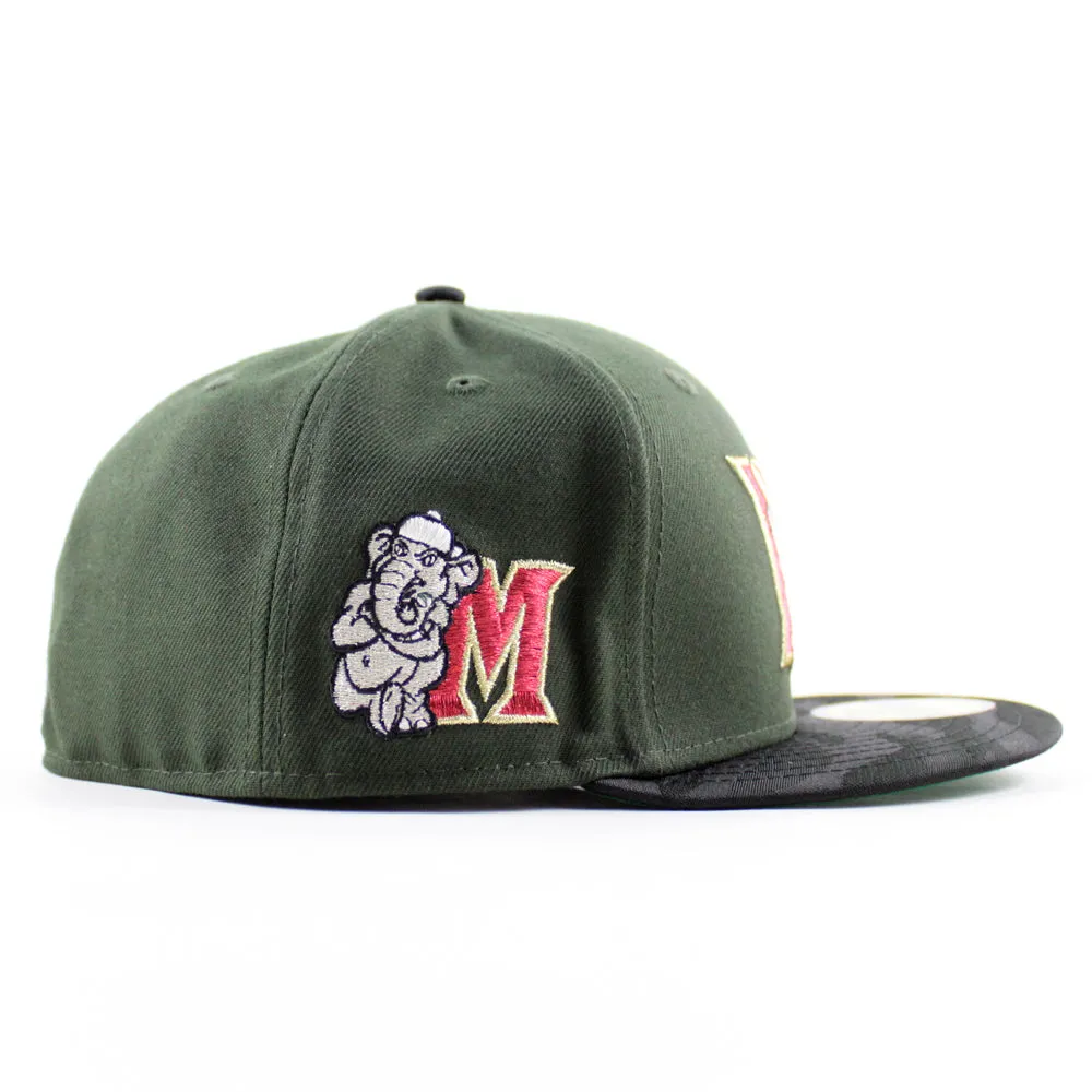 MODESTO AS ELEPHANT M HOMETOWN COLLECTION New Era 59Fifty Fitted Hat (SeaWeed Green Camo Green Under Brim)