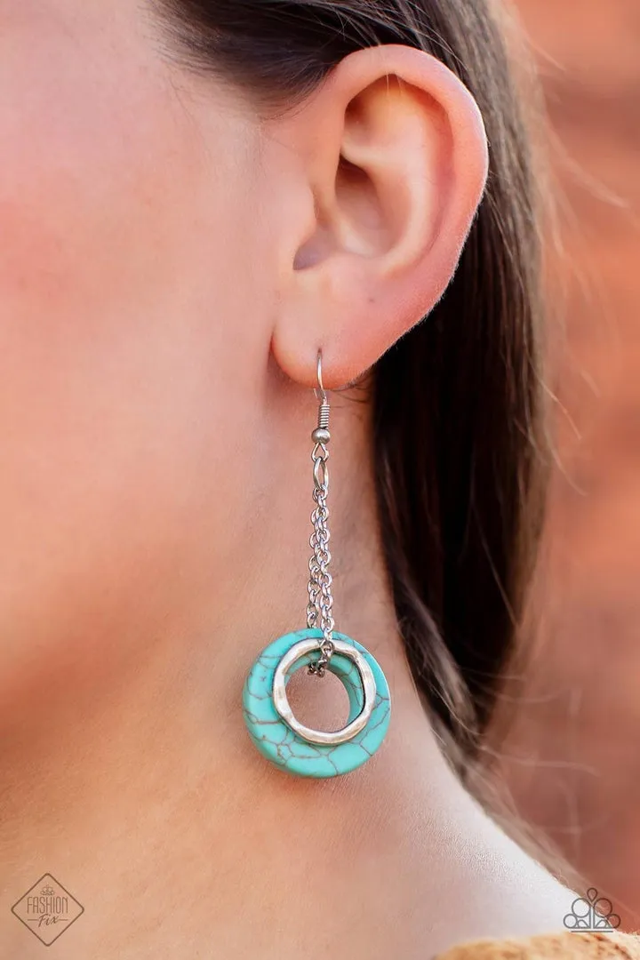 Mojave Oasis Blue Paparazzi Earrings