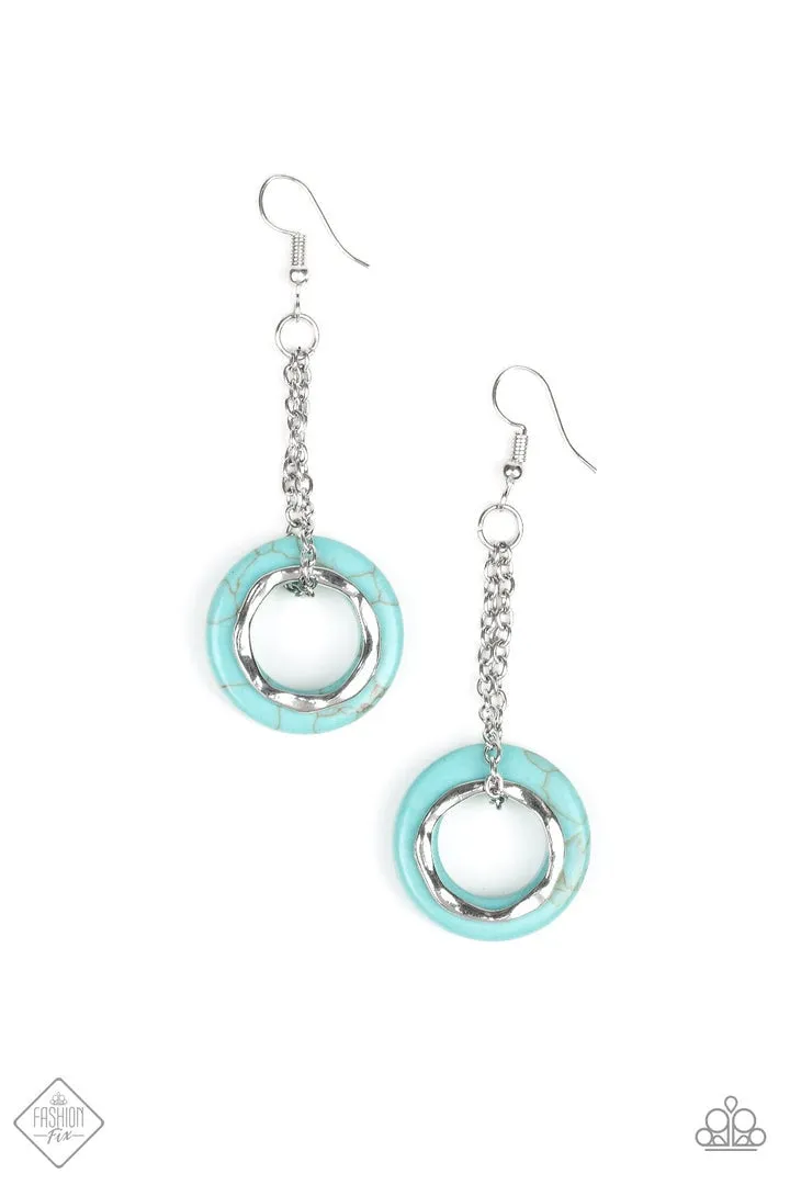 Mojave Oasis Blue Paparazzi Earrings