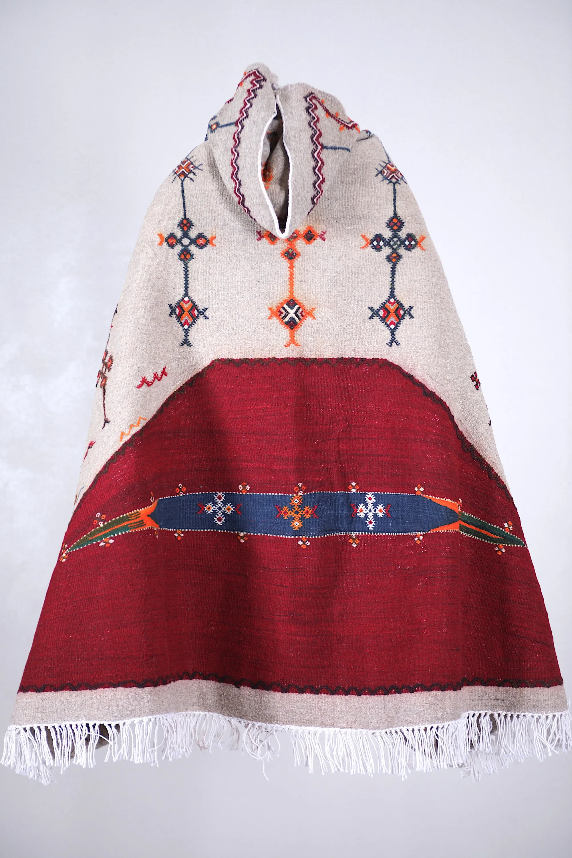 Moroccan Vintage Cape - Handmade Wool Berber Cape