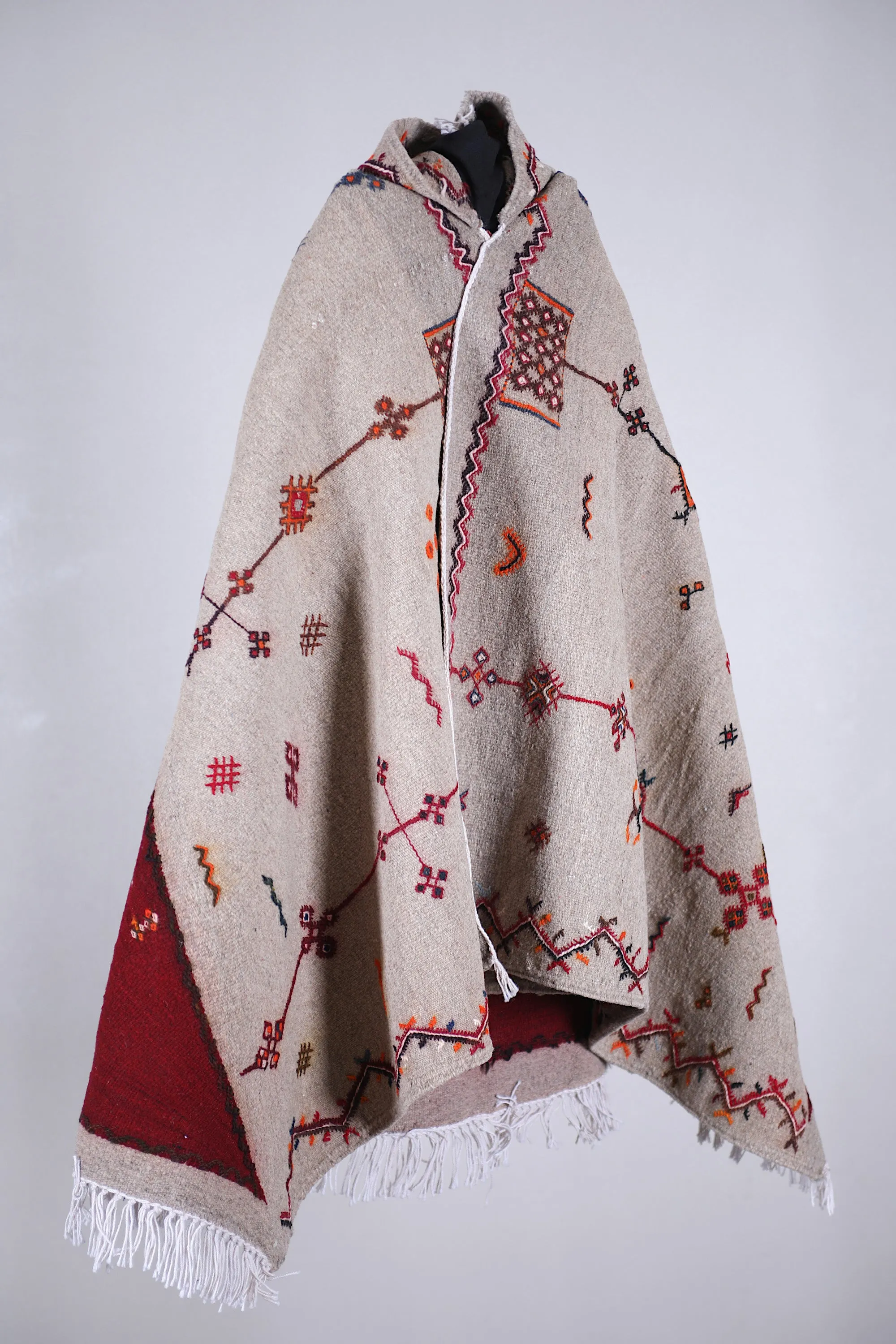 Moroccan Vintage Cape - Handmade Wool Berber Cape