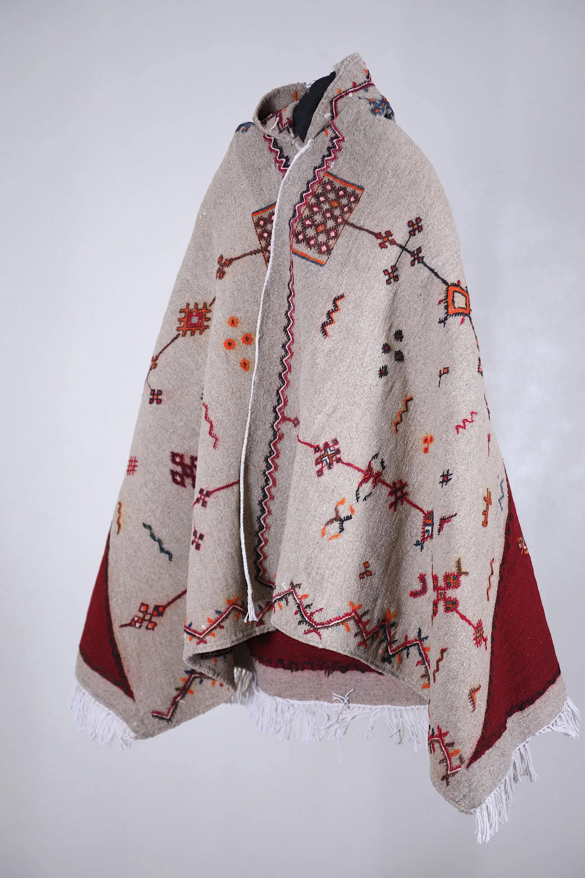 Moroccan Vintage Cape - Handmade Wool Berber Cape