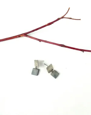 Mother of pearl with post silver earring