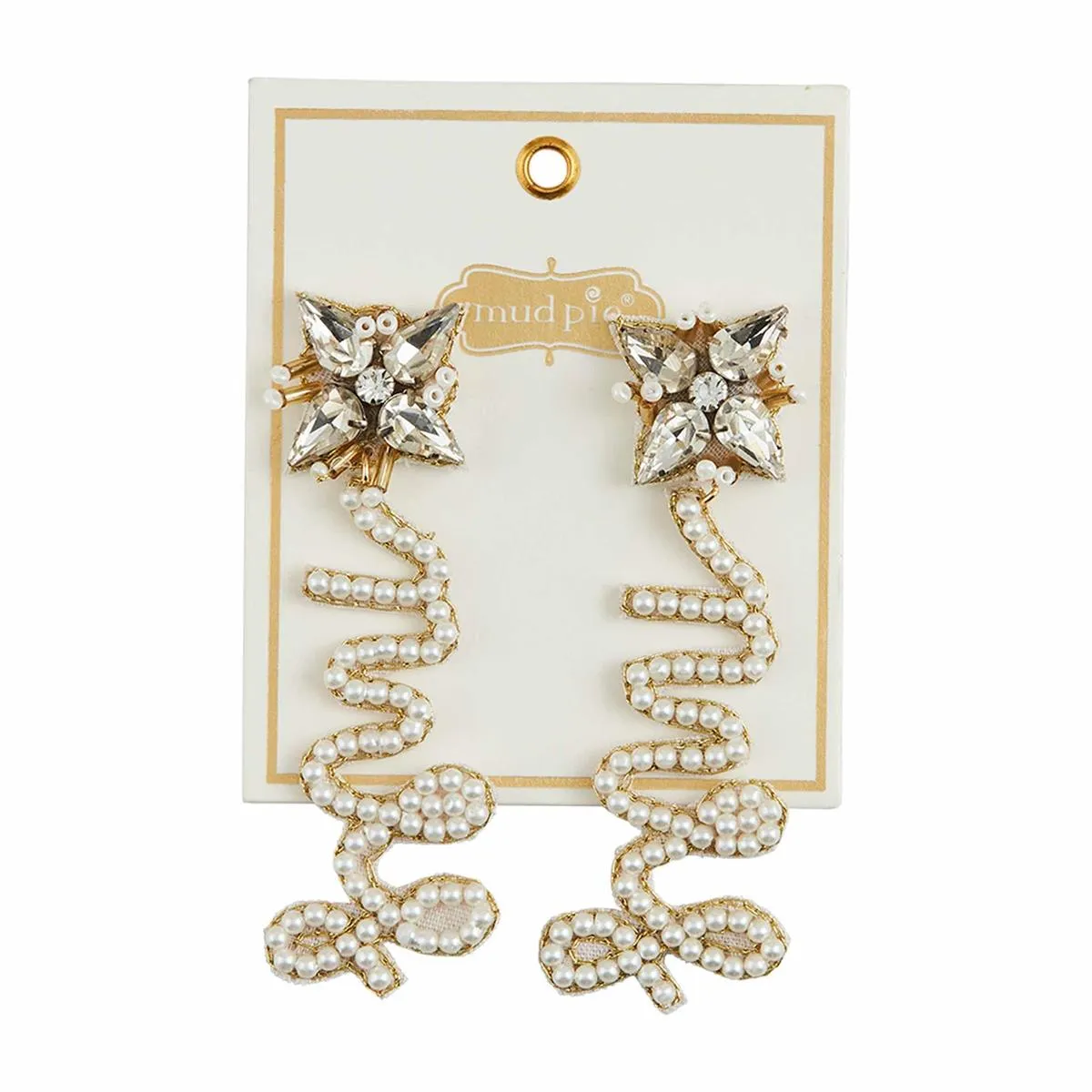 Mrs. Beaded white Earrings