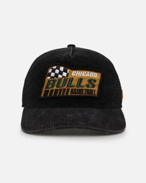 New Era Chicago Bulls 'Washed Cord Racer' Corduroy Golfer Trucker Snapback Washed Black