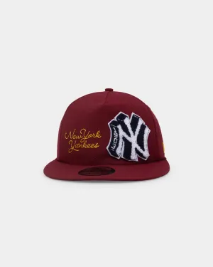New Era New York Yankees Letterman Golfer Snapback Dark Red